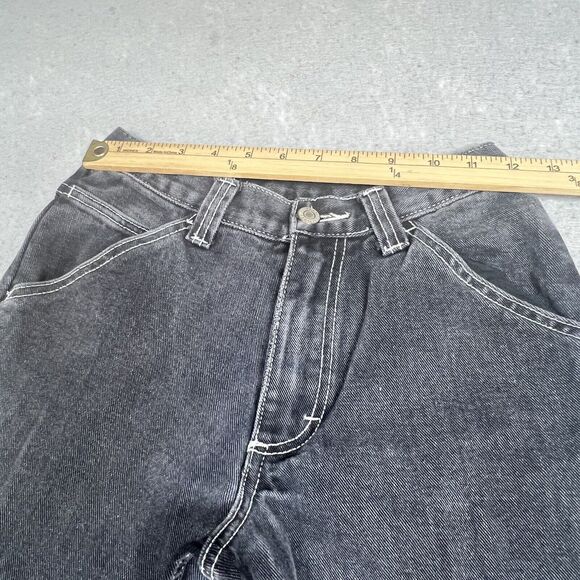 J Galt Jeans Womens Size Small Black Charcoal Carpenter Straight Leg 90s Y2K - Picture 5 of 10